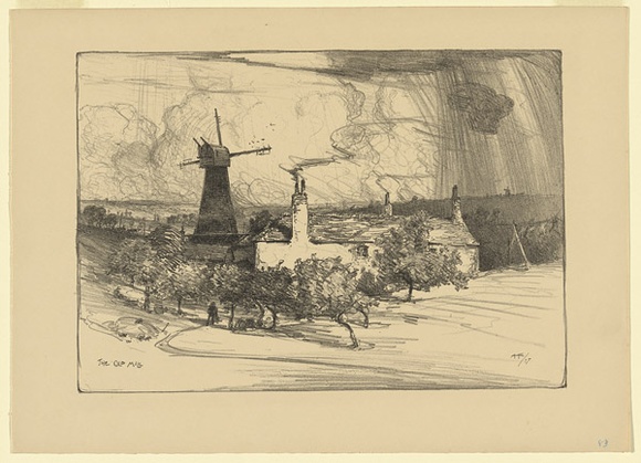 Artist: b'FULLWOOD, A.H.' | Title: b'The old mill.' | Date: 1907 | Technique: b'lithograph, printed in black ink, from one stone' Artist: b'FULLWOOD, A.H.' | Title: b'The old mill.' | Date: 1907 | Technique: b'lithograph, printed in black ink, from one stone'
