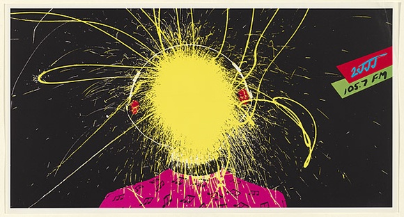 Artist: b'Done, Ken.' | Title: b'Small copy of the large outdoor advertising poster for FM radio station 2JJJ. [One of ten the same].' | Date: 1982 | Copyright: b'\xc2\xa9 Graeme Davey'