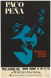 Title: Paco Peña: Fllamenco guitar recital | Date: 1971 | Technique: screenprint, printed in colour, from four stencils