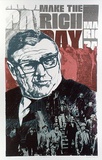 Artist: b'Martin, Mandy.' | Title: b'Iron-Ore Baron' | Date: 1977 | Technique: b'screenprint, printed in colour, from multiple stencils' | Copyright: b'\xc2\xa9 Mandy Martin. Licensed by VISCOPY, Australia'