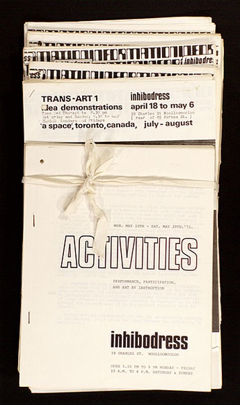 Artist: b'PARR, Mike' | Title: b'A collection of works from Inhibodress Archives.' | Date: (1970-72) Artist: b'PARR, Mike' | Title: b'A collection of works from Inhibodress Archives.' | Date: (1970-72)