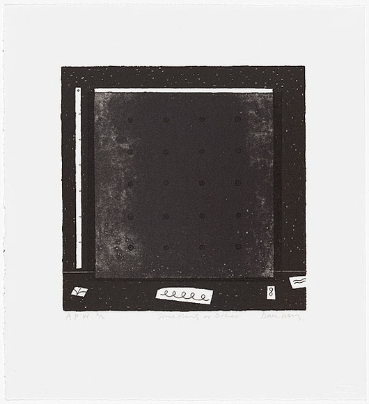 Artist: b'Hickey, Dale.' | Title: b'Something or other' | Date: 1993 | Technique: b'lithograph, printed in black ink, from one stone' Artist: b'Hickey, Dale.' | Title: b'Something or other' | Date: 1993 | Technique: b'lithograph, printed in black ink, from one stone'