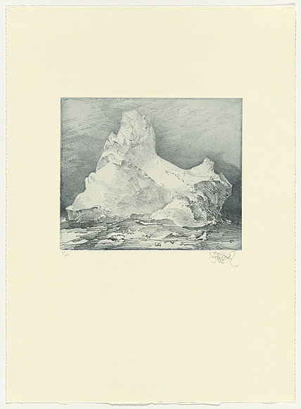 Artist: b'SCHMEISSER, Jorg' | Title: b'Berg I' | Date: 2002 | Technique: b'etching, printed in blue/black ink, from one plate' | Copyright: b'\xc2\xa9 J\xc3\xb6rg Schmeisser' Artist: b'SCHMEISSER, Jorg' | Title: b'Berg I' | Date: 2002 | Technique: b'etching, printed in blue/black ink, from one plate' | Copyright: b'\xc2\xa9 J\xc3\xb6rg Schmeisser'