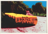 Artist: Robertson, Toni. | Title: Postcard: No uranium please | Technique: screenprint, printed in colour, from multiple stencils | Copyright: © Toni Robertson