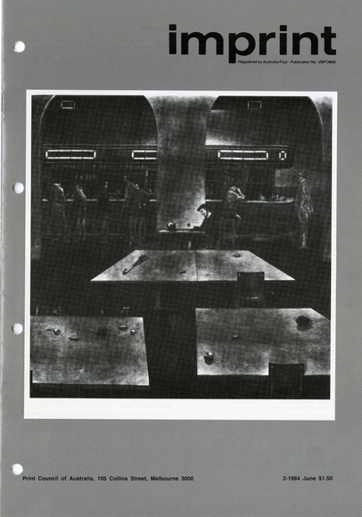 Artist: b'PRINT COUNCIL OF AUSTRALIA' | Title: b'Periodical | Imprint. Melbourne: Print Council of Australia, vol. 19, no. 2, 1984' | Date: 1984 Artist: b'PRINT COUNCIL OF AUSTRALIA' | Title: b'Periodical | Imprint. Melbourne: Print Council of Australia, vol. 19, no. 2, 1984' | Date: 1984