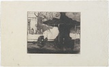 Artist: b'Traill, Jessie.' | Title: b'Piazza Barberini, Rome [Barberini Square, Rome]' | Date: 1908 | Technique: b'etching, printed in black ink with plate-tone, from one plate'