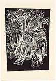 Artist: HANRAHAN, Barbara | Title: Falling girl | Date: 1988 | Technique: linocut, printed in black ink, from one block