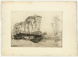 Artist: LONG, Sydney | Title: The bridge, Avoca | Date: 1926 | Technique: line-etching and drypoint printed in black ink with plate-tone, from one zinc plate | Copyright: Reproduced with the kind permission of the Ophthalmic Research Institute of Australia