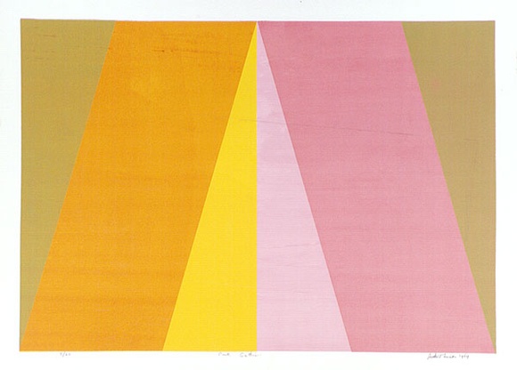 Artist: b'WICKS, Arthur' | Title: b'Pink gothic' | Date: 1969 | Technique: b'screenprint, printed in colour, from multiple stencils' Artist: b'WICKS, Arthur' | Title: b'Pink gothic' | Date: 1969 | Technique: b'screenprint, printed in colour, from multiple stencils'