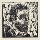 Artist: MEYER, Bill | Title: Head of a man | Date: 1968 | Technique: linocut, printed in black ink, from one block | Copyright: © Bill Meyer