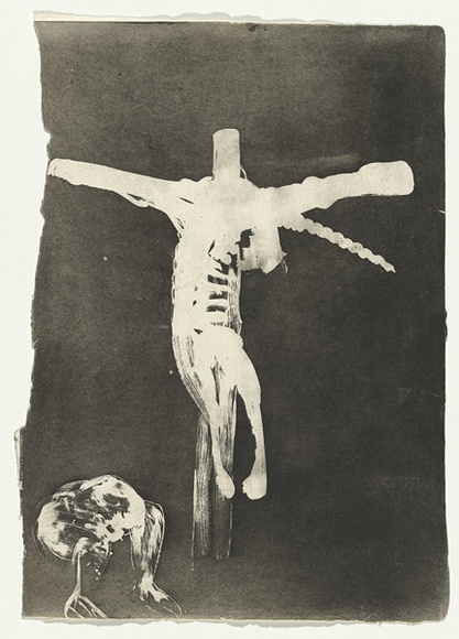 Artist: b'BOYD, Arthur' | Title: b'Christ names his cross for the unicorn.' | Date: 1973-74 | Technique: b'aquatint, printed in black ink, from one plate' | Copyright: b'Reproduced with permission of Bundanon Trust' Artist: b'BOYD, Arthur' | Title: b'Christ names his cross for the unicorn.' | Date: 1973-74 | Technique: b'aquatint, printed in black ink, from one plate' | Copyright: b'Reproduced with permission of Bundanon Trust'