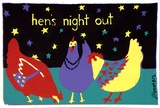 Artist: JILL POSTERS 1 | Title: Postcard: Hen's night out | Date: 1983-87 | Technique: screenprint, printed in colour, from four stencils