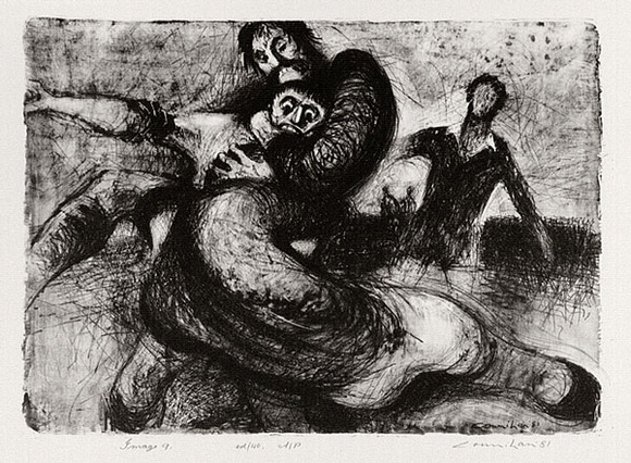 Artist: b'Counihan, Noel.' | Title: b'Sunday afternoon rugby.' | Date: 1981 | Technique: b'lithograph, printed in black ink, from one stone' Artist: b'Counihan, Noel.' | Title: b'Sunday afternoon rugby.' | Date: 1981 | Technique: b'lithograph, printed in black ink, from one stone'