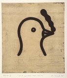 Artist: Band, David. | Title: Bird catches the worm | Date: 1995, August | Technique: etching, lift-ground and aquatint, viscosity printed in colour, from two plates