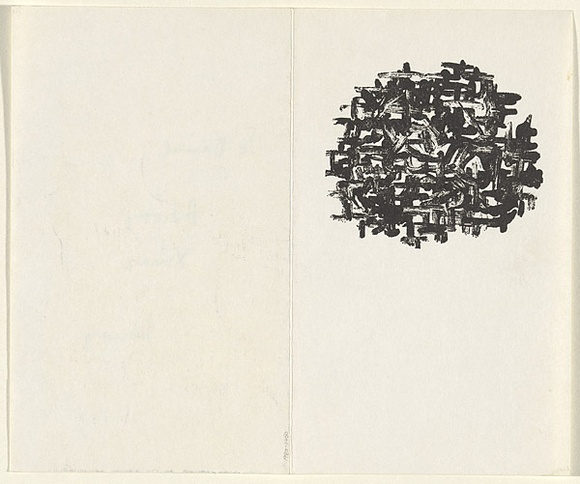 Artist: Salkauskas, Henry. | Title: not titled [Christmas card to Daniel Thomas]. | Date: 1962 | Technique: linocut, printed in black ink, from one block | Copyright: © Eva Kubbos