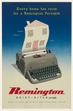 Artist: Bainbridge, John. | Title: Remington Quiet-Riter portable: every home has room for a Remington portable. | Date: (1957) | Technique: photo-lithograph