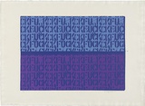 Artist: WALKER, Murray | Title: Four letter repetition. | Date: 1970 | Technique: linocut, printed in colour, from multiple blocks