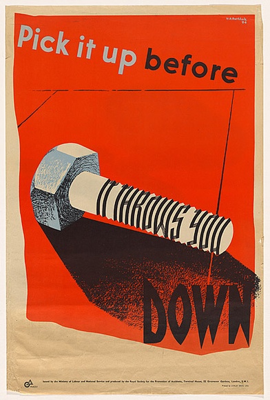 Artist: b'Rothholz, Hans Arnold.' | Title: b'Pick it up before it throws you down [recto]' | Date: 1944 | Technique: b'lithograph'