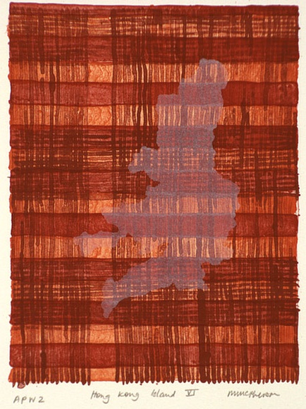 Artist: b'McPherson, Megan.' | Title: b'Hong Kong island VI' | Date: 1997, February | Technique: b'tuche lithograph, printed in colour and translucent white, from three stones' Artist: b'McPherson, Megan.' | Title: b'Hong Kong island VI' | Date: 1997, February | Technique: b'tuche lithograph, printed in colour and translucent white, from three stones'