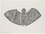 Artist: Morububuna, Martin. | Title: Magieweda [Flying fox/bat]. | Date: 1975 | Technique: screenprint, printed in black ink, from one screen