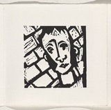 Title: I am [page 5] | Date: 2000 | Technique: linocut, printed in black ink, from one block