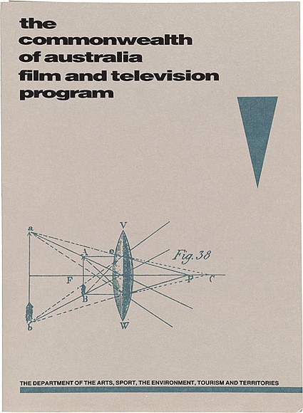 Artist: b'REDBACK GRAPHIX' | Title: b'The Commonwealth of Australia Film and Television program' | Date: c1990 | Technique: b'offset-lithograph' Artist: b'REDBACK GRAPHIX' | Title: b'The Commonwealth of Australia Film and Television program' | Date: c1990 | Technique: b'offset-lithograph'
