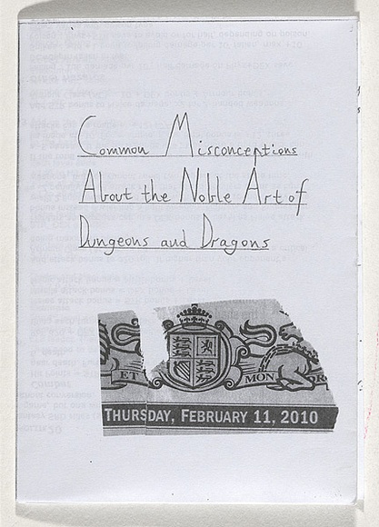 Title: Common misconceptions about the noble art of Dungeons and Dragons | Date: 2010