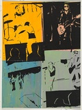 Artist: Johnson, Tim. | Title: Four Bands | Date: 1979 | Technique: screenprint, printed in colour, from multiple stencils | Copyright: © Tim Johnson