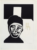 Artist: MADDOCK, Bea | Title: Figure with a chair | Date: (1968) | Technique: screenprint, printed in colour, from multiple stencils