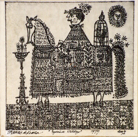Artist: b'de Kesler, Thomas.' | Title: b'Spanish Hidalgo.' | Date: 1977 | Technique: b'etching, printed in black ink with plate-tone, from one plate' | Copyright: b'\xc2\xa9 Thomas de Kessler'