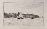 Artist: SIDMAN, William | Title: Darling Harbour | Date: 1890s | Technique: etching, printed in black ink with plate-tone, from one copper plate