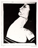 Artist: BALDESSIN, George | Title: not titled [female bust]. | Date: 1967 | Technique: etching and aquatint, printed in black ink, from one plate