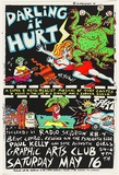 Artist: b'Zoates, Toby.' | Title: b'Darling It Hurts (a super 8 meta-realist musical by Toby Zoates).' | Date: 1987 | Technique: b'screenprint, printed in colour, from four stencils'
