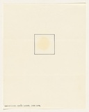 Artist: b'MILLISS, Ian' | Title: b'(Letter with a square containing a stain)' | Date: 1970 | Technique: b'ink stain'