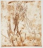 Artist: PARR, Mike | Title: Alphabet/Haemorrhage. | Date: 1992-93 | Technique: etching, printed in red ochre ink, from one plate