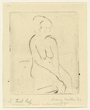 Artist: WALKER, Murray | Title: Monica (Lady Coldstream) | Date: 1962 | Technique: drypoint, printed in black ink, from one plate