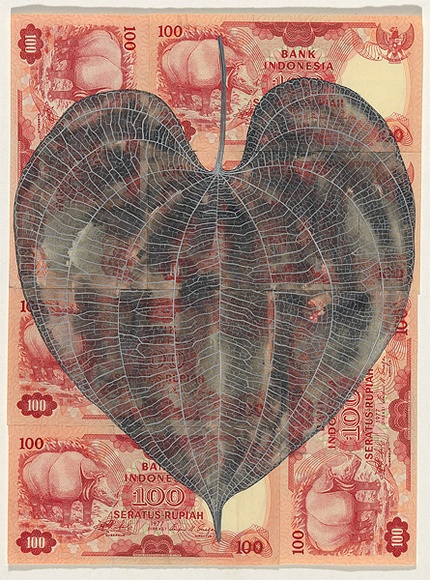 Artist: b'HALL, Fiona' | Title: b'Dioscorea bulbifera - Round yam (Indonesian currency)' | Date: 2000 - 2002 | Technique: b'gouache' | Copyright: b'\xc2\xa9 Fiona Hall' Artist: b'HALL, Fiona' | Title: b'Dioscorea bulbifera - Round yam (Indonesian currency)' | Date: 2000 - 2002 | Technique: b'gouache' | Copyright: b'\xc2\xa9 Fiona Hall'