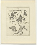 Artist: SELLBACH, Udo | Title: (Jigsaw of bodies) | Date: 1965 | Technique: etching and aquatint printed in black ink, from one plate