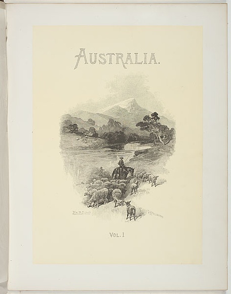 Title: b'Title page: Picturesque atlas of Australasia.' | Date: 1886 | Technique: b'wood-engravings, printed in black ink, each from one block' Title: b'Title page: Picturesque atlas of Australasia.' | Date: 1886 | Technique: b'wood-engravings, printed in black ink, each from one block'
