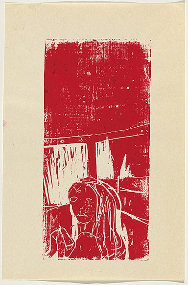 Artist: b'Johnson, Tim.' | Title: b'not titled' | Date: 1976 | Technique: b'woodcut, printed in brown ink, from one block' | Copyright: b'\xc2\xa9 Tim Johnson' Artist: b'Johnson, Tim.' | Title: b'not titled' | Date: 1976 | Technique: b'woodcut, printed in brown ink, from one block' | Copyright: b'\xc2\xa9 Tim Johnson'