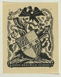 Artist: FEINT, Adrian | Title: Bookplate: John Bertram Norris. | Date: (1934) | Technique: wood-engraving, printed in black ink, from one block | Copyright: Courtesy the Estate of Adrian Feint