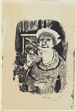 Artist: b'Wall, Edith.' | Title: b'(A day in the city)' | Date: 1957 | Technique: b'lithograph, printed in black ink, from one stone' | Copyright: b'Courtesy of the artist'