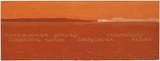 Artist: MADDOCK, Bea | Title: Terra Spiritus...with a darker shade of pale | Date: 1993-98 | Technique: stencil print, printed in hand-ground Launceston ochre from multiple hand-cut mylar stencils; letterpress text blind printed; hand-drawn script