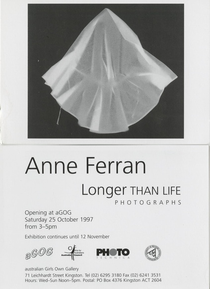 Anne Ferran : longer than life : recent photographs. Anne Ferran : longer than life : recent photographs.