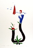 Artist: b'COLEING, Tony' | Title: b'The de flower machine, or study for a sculpture.' | Date: 1975 | Technique: b'screenprint, printed in colour, from five stencils'