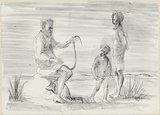 Artist: b'Drysdale, Russell.' | Title: b'The snake man' | Date: 1964 | Technique: b'lithograph, printed in black ink, from one plate' | Copyright: b'\xc2\xa9 Estate of Russell Drysdale'