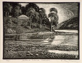Artist: Davies, L. Roy. | Title: Scotland Island, Pittwater. | Date: 1925 | Technique: wood-engraving, printed in black ink, from one block | Copyright: © The Estate of L. Roy Davies