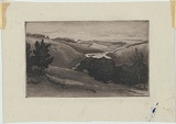 Artist: Hunter, William. | Title: The river | Date: 1940-50s | Technique: etching, printed in black ink, from one plate