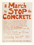 Artist: Glebe Anti-Expressway Action Group. | Title: a March to Stop the Concrete | Technique: screenprint, printed in colour, from multiple stencils