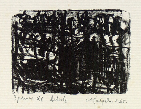 Artist: b'Halpern, Stacha.' | Title: b'not titled [Paris scene]' | Date: 1965, November | Technique: b'lithograph, printed in black ink, from one stone [or plate]'